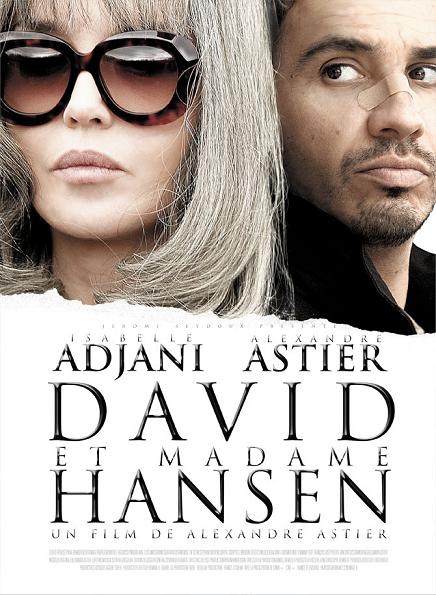 Projet d'affiche pour David et madame Hansen : titre et acteurs plus présents dans une police avec texture argentée