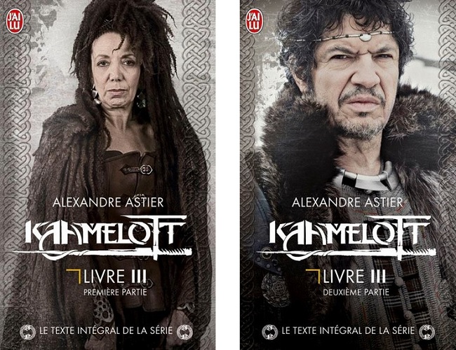 Couvertures des tomes 1 (Séli) et 2 (Léodagan) des scripts de Kaamelott Livre III, édition de poche